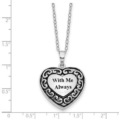 Sentimental Expressions Silver  With Me Always Ash Holder 18 Inch Necklace QSX42 Item image 4