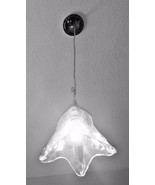 Elegant Chrome Finish Hanging Mini Pendant Hand Made Art Glass Kitchen I... - £45.01 GBP