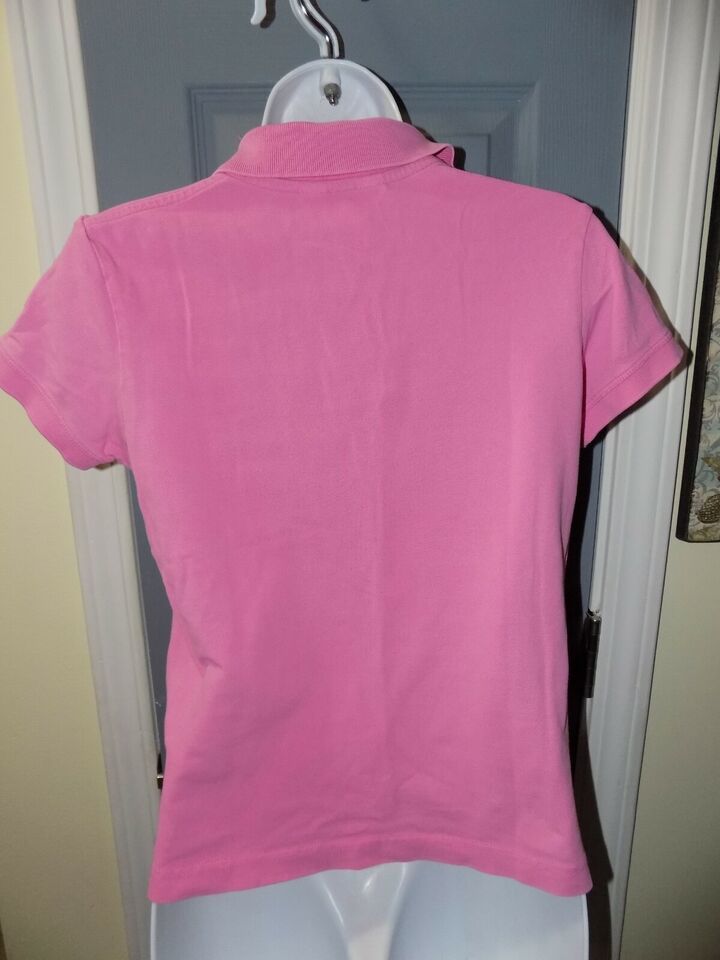 Lilly Pulitzer Pink Island Polo SS White Tag Size M Women's EUC Item image 3