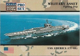 USS AMERICA (CV-66) 1991 PRO SET DESERT STORM # 193 - £1.35 GBP