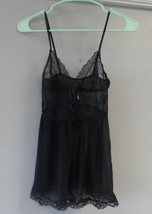 Adore Me Women&#39;s Lace See Through Risque Slip Babydoll 62844 Black Size ... - $14.24
