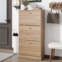 3-Drawer Wood Shoe Storage Cabinet &amp; Rack Organizer for Entryway - $2,134.94 MXN
