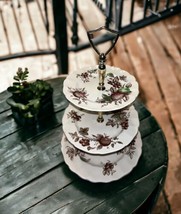 Johnson Bros Harvest Time 3 Tier Tray Gold And White With Fruit Pattern 14&quot;x10&quot; - £15.65 GBP