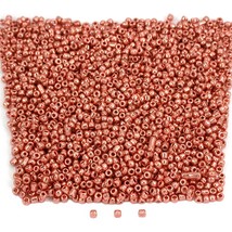 25 Grams Metallic Mauve Pink Glass Seed Beads 12/0 - £5.97 GBP
