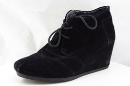 Toms Boot Sz 8.5 M Short Boots Black Suede Women - £20.20 GBP