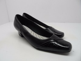 Easy Street Women&#39;s Darling Casual Pump Black/Black Patent Size 6.5M - £11.20 GBP