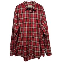 Cabela's Outfitter Series Men's XL Red  Green Plaid Long Sleeve Button Up - $18.89