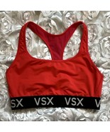 Victorias Secret VSX  Sports Bra Size Large Red Black Athletic Workout Gym - $376.33 MXN