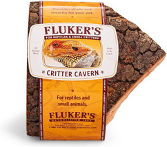 [Pack of 4] Flukers Critter Cavern Corner Half-Log for Reptiles and Small Ani... - £36.31 GBP