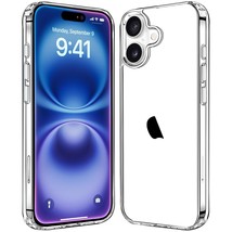 JJGoo Compatiable with iPhone 16 Case Clear, Transparent Shockproof Phone Case f - £10.98 GBP