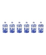 Spode Blue Italian Spice Jars | Set of 6 | Beautiful and Functional Kitc... - $86.99