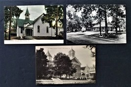 antique LOT of 3 POSTCARD west grove pa Red Rose Inn St Mary&#39;s Church Presbytery - £38.33 GBP