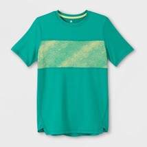 NEW Boys&#39; Short Sleeve Chest Striped T-Shirt - All in Motion™ M(8/10) - £9.41 GBP