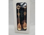Pack Of (2) Stainless Steel Golden Royal Crown Demitasse Spoon - £7.00 GBP