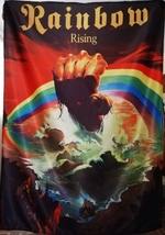RAINBOW Rising FLAG BANNER CLOTH POSTER LP CD Hard Rock - £15.80 GBP