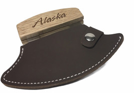 Handmade Leather Sheath Ulu Alaska Handle KNIFE 6&quot; - $30.68
