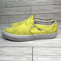 Vans Womens 9.5 Neon Yellow Classic Slip On 500714 Cushioned Skateboardi... - £18.37 GBP