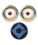 MINION 3 pc, 2 Eyeballs & 1 Chest logo with Jean DESPICABLE Me Halloween Costume - $16.99