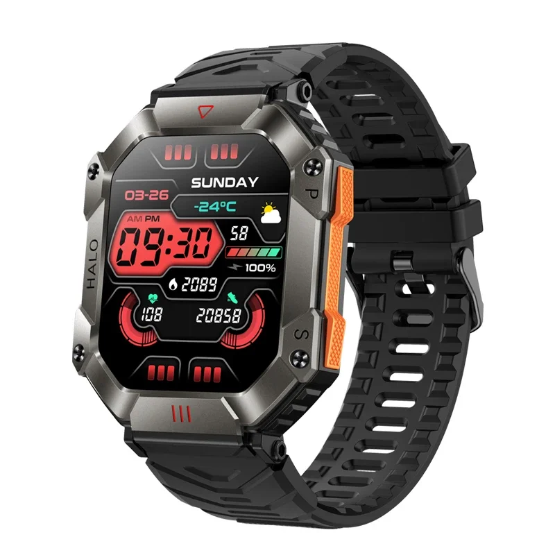 GPS Smart Watch Men 620mAh Compass 100+Sports Modes Ftiness Watches Ip68... - £38.59 GBP