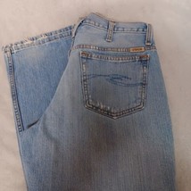 Cinch Blue Jeans 31x38 Straight Leg Light Wash White Label Frayed Leg Hems - $32.95