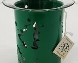 MN) Anchor Hocking Holiday Votive Candle Holder With Green Metal Caddy - $5.93