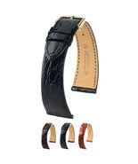 Hirsch Genuine Croco Leather Watch Strap - Polished Brown - M - 12mm / 1... - £169.42 GBP