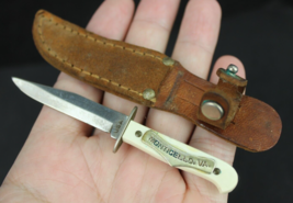 RARE! vintage MINIATURE fixed blade knife Souvenir MONTICELLO VIRGINIA USA - £19.65 GBP