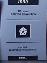 1999 CHRYSLER SEBRING CONVERTIBLE CHASSIS Repair Service Manual DIAGNOSTICS - £3.21 GBP