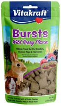 Vitakraft Bursts Treat for Rabbits, Guinea Pigs &amp; Hamsters - Wild Berry Flavor - £21.44 GBP