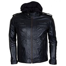 Handmade Black Color Biker Leather Jacket For Men - £127.86 GBP