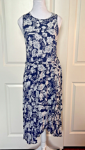 Banana Republic Floral Print Side Tie Waist Sleeveless Dress Women&#39;s Siz... - $303.08 MXN