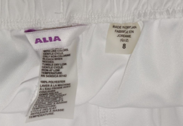 Alia Women&#39;s Cropped Pants Size 8 White Elastic Waist Polyester pants - £11.02 GBP