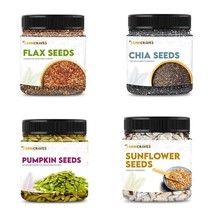 Seed-Mix Combo Pack (1.100Kg)Pumpkin Seed+Sunflower Seed+Flax Seed+Chia ... - £26.03 GBP+