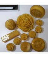 100% Natural Pure Yellow Beeswax Flowers Tree of Life Tea Light Candle M... - $58.17