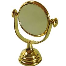 Gold Shaving Mirror d7101 Minimum World Dollhouse Miniature - $7.55