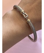 PREVIOUSLY used David Yurman Buckle  5mm Bracelet &amp;18K Gold EXTRA  LARGE... - $5,597.30 MXN