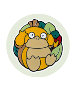 Pokemon Fantasy Enamel Pin: Psyduck in Leaves - $19.90