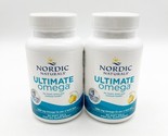 X2 Nordic Naturals ULTIMATE OMEGA 3 60 Soft Gels 1280mg Lemon Flavored NEW - £24.08 GBP