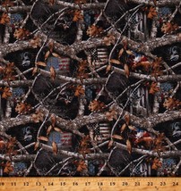 Cotton Realtree Camouflage Animals Multicolor Fabric Print by Yard D772.87 - £11.15 GBP