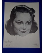 Olivia deHavilland Academy Award Portrait Print Vintage 1962 Volpe The H... - $227.89 MXN