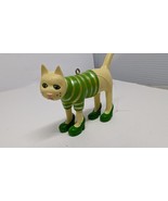 Cat Green Striped Sweater And Heels Ornament - $19.80