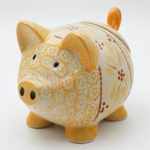 Temptations Old World Yellow Pig Figural Tea, Candy, Spice Canister Jar ... - £19.62 GBP