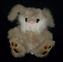 11" Vintage Ace Novelty Brown Tan / Gray Bunny Rabbit Stuffed Animal Plush Toy - $33.25