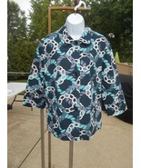 NWOT ALFRED DUNNER BLUE CHAIN PRINT JACKET 16 - £18.80 GBP