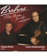 Three sonatas for violin &amp; piano [Audio CD] Brahms Johannes and Ambartsu... - $11.76
