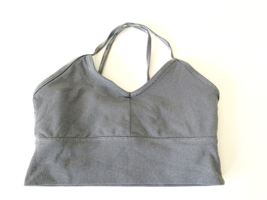 GLYDER Premier Sports Bra Strappy Crop Navy White Stripe Sports Bra Medium - $9.95