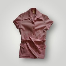 Rosa con Botones Poliéster 1960&#39;s 1970&#39;s Mujer - £30.46 GBP