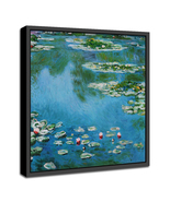 Framed Claude Monet Water Lilies Oil Canvas Print Wall Art Painting - £16.88 GBP+