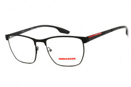PRADA SPORT PS50LV 4891O1 Black Rubber 55mm Eyeglasses New Authentic - £100.30 GBP