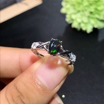Jewelry SetNew Coming 100% Natural And Real Black Opal Ring 925 Sterling Silver  - £51.54 GBP